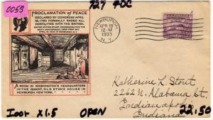 #727, FDC, IOOR, CV=$15.00, (2012)