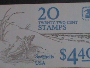 ​UNITED STATES STAMP:1985-SC#2121a- SEASHELLS-USA-BOOKLET OF 20 STAMPS