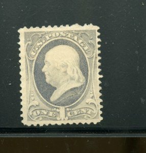 UNITED STATES SCOTT#145 1c FRANKLIN F/VF MINT NO GUM--SCOTT VALUE $245.00 