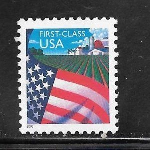 SCOTT  3448  FLAG OVER FARM  34¢  SINGLE  MNH  SHERWOOD STAMP