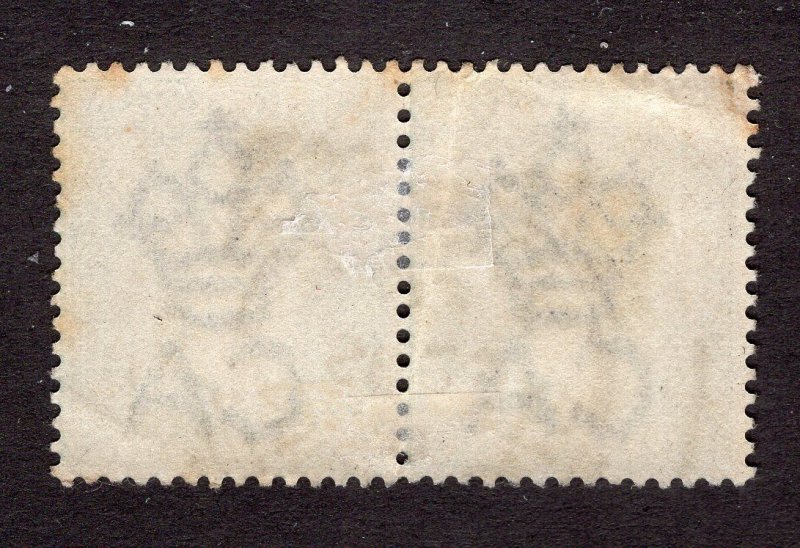 Jamaica 1883 1/2p gray green Victoria pair with Lluidas Vale Postmark, Scott 16a