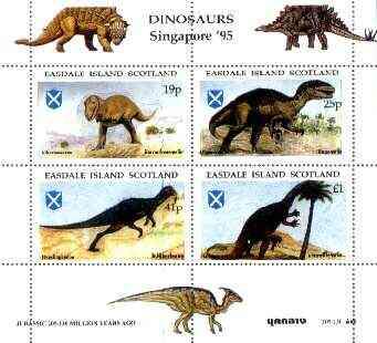 Easdale 1995 'Singapore 95' Stamp Exhibition (Dinosaurs #...