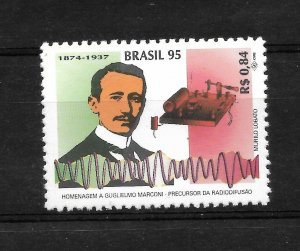 BRAZIL 1995 HOMATE TO MARCONI CENTENARY OF RADIO MINT NH 1 VALUE COMPLETE