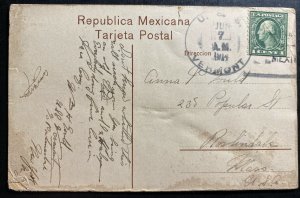 1914 Veracruz USA Occupation Invasion USS Vermont Postcard Cover To Roslindale