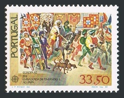 Portugal 1538,1538a,MNH. EUROPE CEPT-1982. Embassy of King Manuel to Pope Leo X.