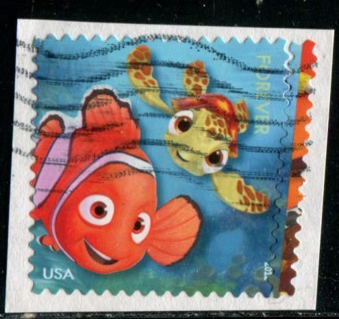 4679 US (45c) Disney-Pixar: Finding Nemo SA, used on paper