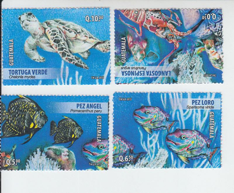 2015 Guatemala Mesoamerican Reef System (4) (Scott NA) MNH