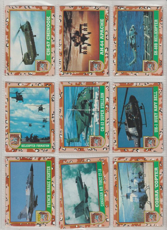 United States Desert Storm Trading Cards. Set of 88 United States