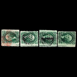 WCstamps: U.S. Scott #35 / 10c Type V (4), VF, Used / CV $220