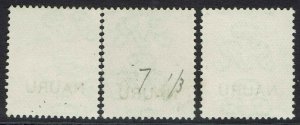 NAURU 1916 KGV 2½D 3D AND 1/- USED 