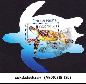 INDONESIA - 2014 SEA TURTLE ODD SHAPE MIN. SHEET MNH