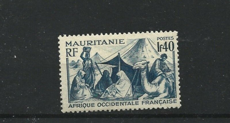 MAURITANIA  1938 - 40  1F 40  BLUE       MH 