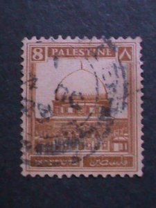 ​PALESTINE-1927- SC#71-CITADEL AT JERUSALEM-USED VF 96 YEARS OLD-FANCY CANCEL