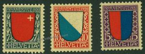 Switzerland 1920 Scott B15-B17 Semipostal Pro Juventute Stamp Set MNH 59242