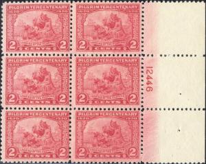 #549 OG NH PLATE BLOCK OF 6 CV $135.00 BN7400