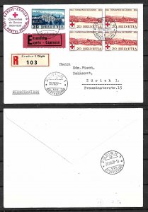 SWITZERLAND STAMPS, 1939 COVER SPECIAL FLIGHT