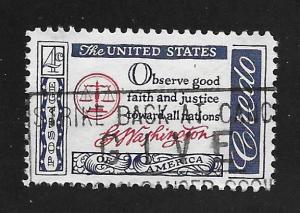 SC# 1139 - (4c) - American Credo: Washington, used single