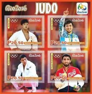 Stamps. Olympic games Rio 2016 Judo 2017 year 1+1 sheets perforated