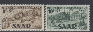 Saarland 1949  Mi 262-263 complete set used