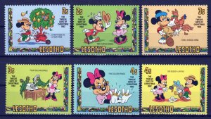 Lesotho 381-386 MNH Disney The Twelve Days of Christmas ZAYIX 0824S0001