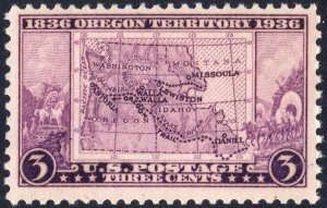 SC#783 3¢ Oregon Territory Issue (1936) MNH