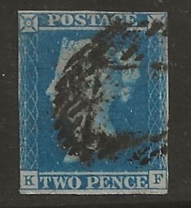 GB 4  2 pence used   3 margin