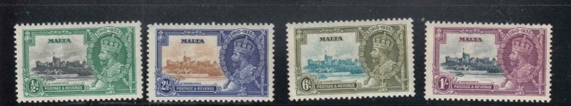 MALTA # 184-187 VF-MNH KGV SILIVER JUBILEES