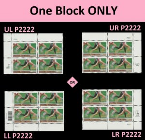 US 3397 Summer Sports 33c plate block P2222 (4 stamps) MNH 2000