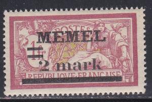 Memel # 28, French Stamp Overprinted, NH