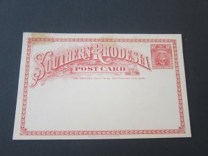 Southern Rhodesia mint post card   OurRef:1597