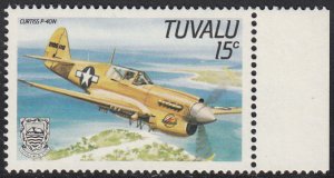 Tuvalu 1985 MNH Sc #307 15c Curtiss P-40N - WWII Aircraft