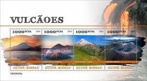 GUINEA BISSAU - 2023 - Volcanoes - Perf 4v Sheet - Mint Never Hinged
