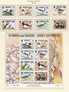 Jersey # 778-785, 785a, Seabirds & Waders, Mint NH, 1/2 Cat.