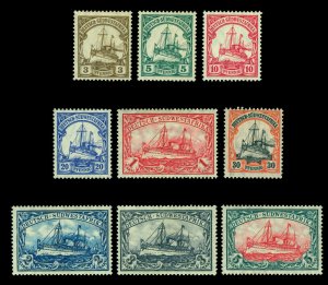 German Colonies -SOUTH WEST AFRICA 1906-19 Kaiser's YACHT set Sc# 26-34 mint MH