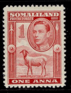 SOMALILAND PROTECTORATE GVI SG94, 1a scarlet, M MINT.