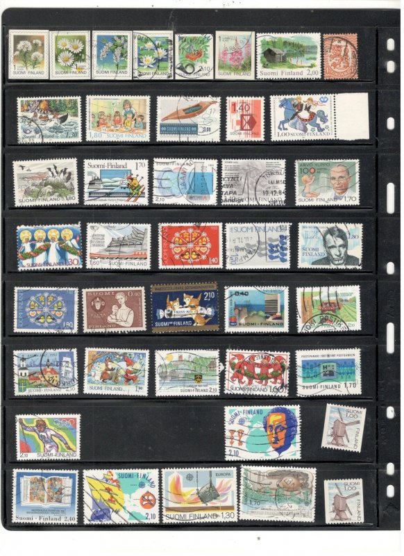 FINLAND COLLECTION ON STOCK SHEET MINT/USED