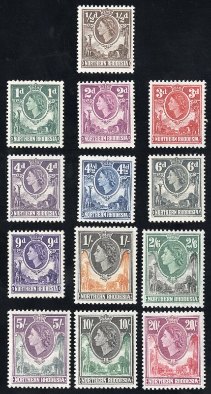 Northern Rhodesia Stamps # 61-74 MLH VF Scott Value $84.00