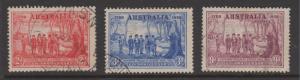 Australia Sc#163-165 Fine Used Set