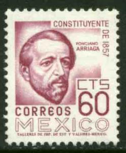 MEXICO 899 60cts 1950 Def 8th Issue Fosforescent glazed MH