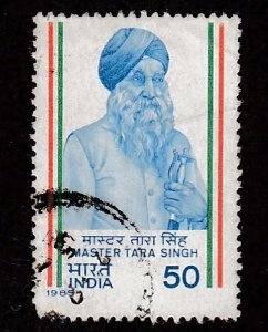 India # 1107, Master Tara Singh, Used, 1/2 Cat.