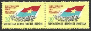Vietnam 1969 NLF National Liberation Front Michel #21-22 SE-TENANT PAIR F/VF-NH-