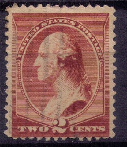 US Sc 210 Used - 2c RED BROWN LIGHTLY CANCELLED F-VF