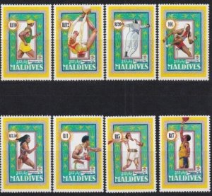 Maldive Islands 1992 MNH Stamps Scott 1712-1719 Sport Olympic Games Basketball