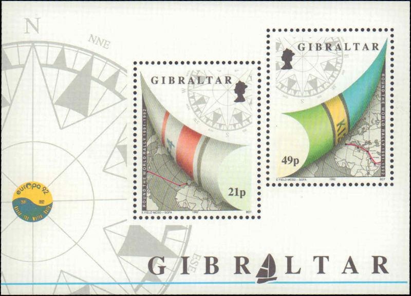 1992 Gibraltar #614-617, Complete Set(4), Never Hinged