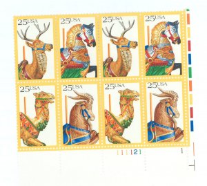 United States #2390-2393  Plate Block (Animals)