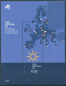 Portugal 2021 MNH EU Stamps Presidency of Council of European Union 1v M/S