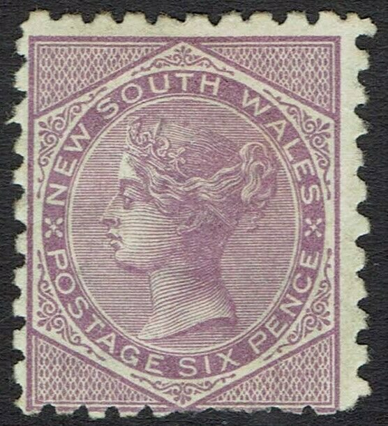 NEW SOUTH WALES 1882 QV 6D WMK CROWN/NSW SG W40 PERF 10 