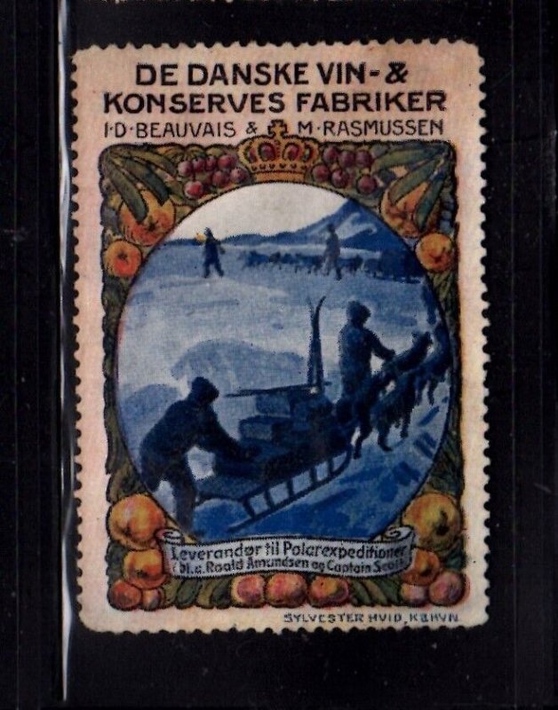 Danish Advertising Stamp-  Danish Wine & Preserves Factories
