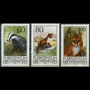 LIECHTENSTEIN 1993 - Scott# 1006-8 Fauna Set of 3 NH