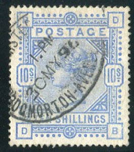 British Commonwealth - Great Britain #109 (SG 183) Cat£525, 1884 10sh ultram...